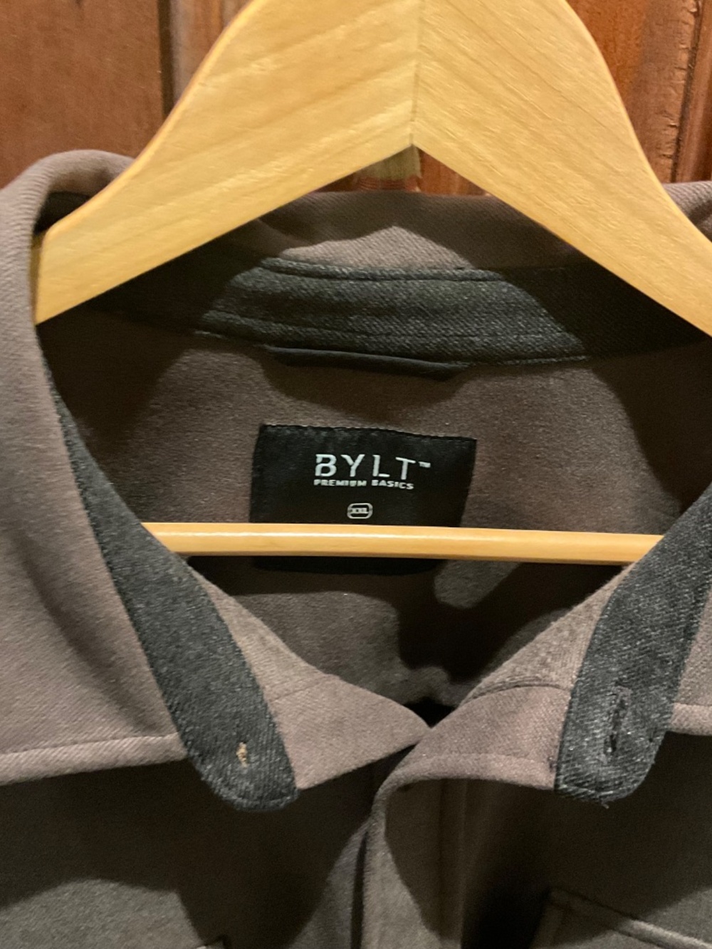 BYLT Premium Basics Coastal Men’s Overshirt Shacket , Dark Brown, Size XXL - Picture 6 of 7